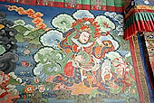 Ladakh - Lamayuru gompa, mural paintings of the Guardians of the Four directions  